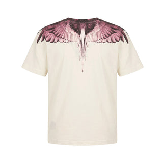 Marcelo Burlon T-shirt Avorio Con Wings F6CMJGTH090-412 Per Bambina