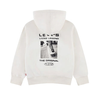 Levis Felpa Avorio Con Cappuccio E Stampa 8ER751-W0E Per Bambino