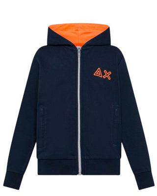 Sun68 Felpa Con Zip F35316 e Cappuccio