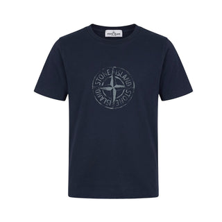 Stone Island T-shirt Blu Navy Con Stampa L2S162100006/V0020 Per Bambino