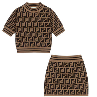 Fendi Gonna in maglia con motivo FF JFG070-AEYD