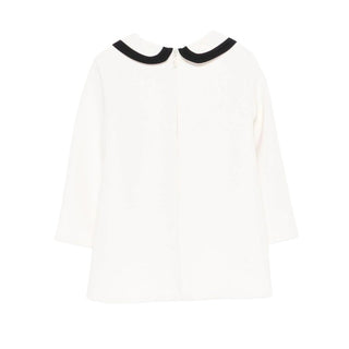 Elisabetta Franchi Vestina avorio con colletto alla Peter Pan EGAB215.0