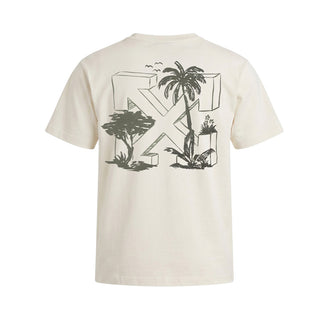Off-White T-shirt Avorio Con Stampa 44GAA001F26J00D272 Per Bambina