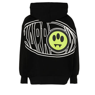 Barrow Felpa Nera Con Zip E Cappuccio F6BKJUZH061-110 Per Bambini