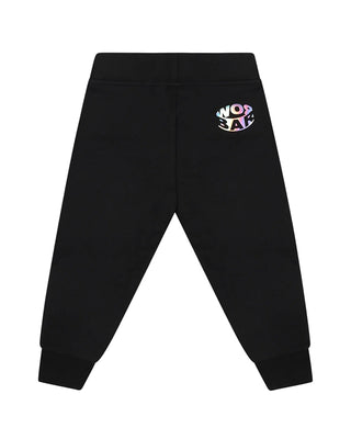 Barrow Pantaloni jogger neri con Smile F4BKUNFP141