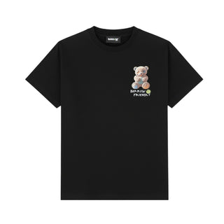Barrow T-shirt Nera In Jersey Con Teddy S6BKJUTH003-110