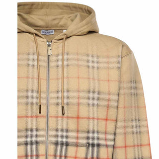 Burberry Felpa In Cotone Check Sfumato 8119034-1005