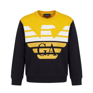 Armani-Sweatshirt mit kontrastierendem 6K4MJ74J4WZ-Logo für Kinder