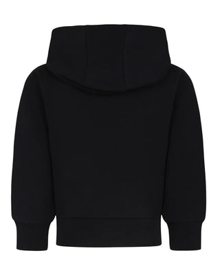 Moncler Felpa nera con cappuccio e logo K29548G00017