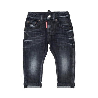 Dsquared2 Jeans In Denim Nero Per Neonato DQ01TC-D0ABS-DQ02