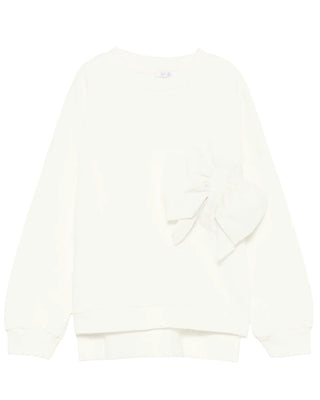 Lù:Lù Felpa avorio con fiocco LL3320