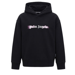 Palm Angels Felpa Nera Con Cappuccio Per Bambina PGBB015F25FLE001103B