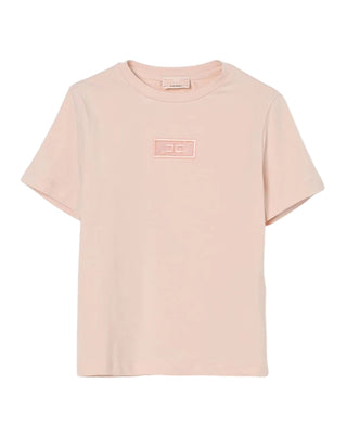 Elisabetta Franchi T-shirt girocollo con logo EGTS092