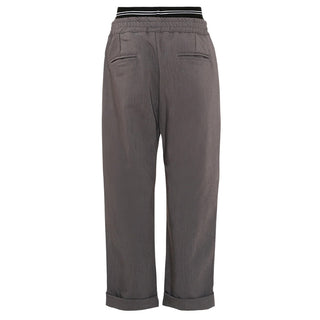MSGM Pantaloni Grigi A Gamba Dritta F6MSJBPA237/104 Per Bambino