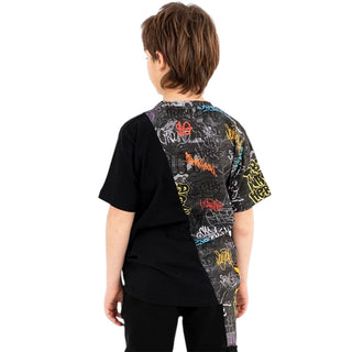 SPRAYGROUND T-shirt Nera Con Stampa SPY1545 Per Bambini