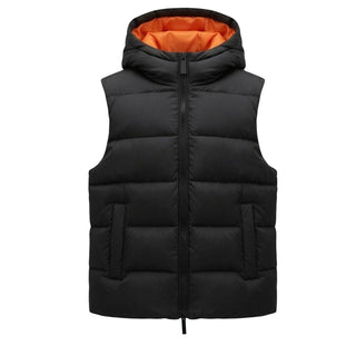 After Label Piumino Trapuntato Nero Con Cappuccio 3431O00040/1 Per Bambino