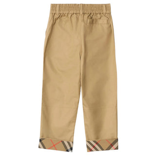 Burberry Pantaloni Dritti In Twill Di Cotone 8117169