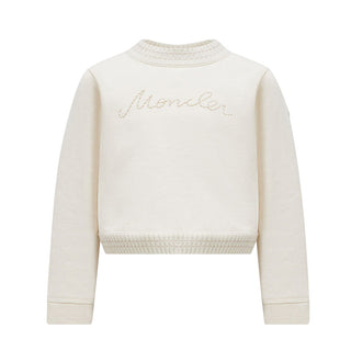 Moncler Felpa Girocollo Panna Con Logo J29548G00012-050