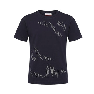 Cesare Paciotti T-shirt Blu Navy Con Stampa Per Bambino TSP6112J-V4