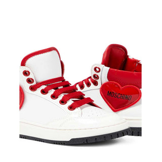 Moschino Sneakers Applicazioni Cuore 75893 In Pelle