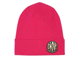 Dkny Cappello in maglia a coste con patch logo D60990