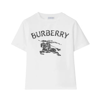 Burberry T-shirt bianca In Cotone Con Stampa 8117319