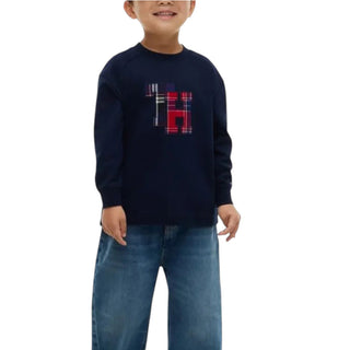 Tommy Hilfiger T-shirt Blu A Maniche Lunghe KB0KB10732-C1GJ Per Bambino