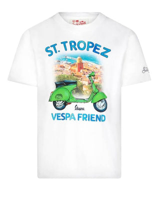 Mc2 Saint Barth T-Shirt St Tropez Vespa TSH0001 09990F In Cotone Organico