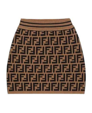 Fendi Gonna in maglia con motivo FF JFG070-AEYD