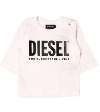 Diesel T-shirt girocollo con logo frontale 00K26K