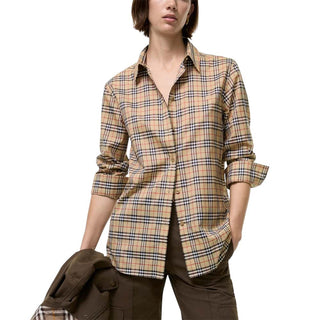 Burberry Camicia In Cotone Check 8127758 Per Donna