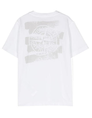 Stone Island T-shirt girocollo con logo frontale 801621079