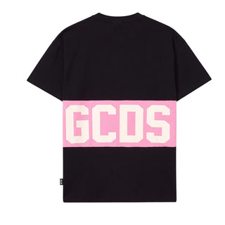 GCDS T-shirt Nera A Maniche Corte Con Logo Z0MLQC140J101/999P Per Donna