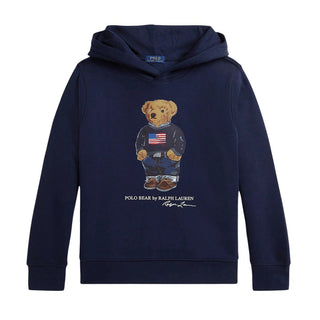 Polo Ralph Lauren Felpa Blu Con Orso 323A10529001 Per Bambini