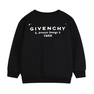 Givenchy Felpa Nera Con Logo Per Bambini H31098/09B