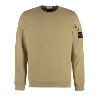 Stone Island Felpa girocollo in cotone con Compass 811563920/V0094