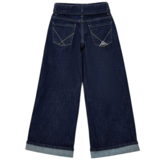 Roy Roger's Jeans Wide Leg In Denim Blu Scuro RG154