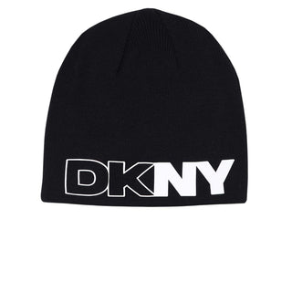 Dkny Cappello nero con logo frontale D60989