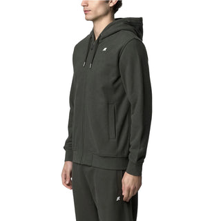 k-Way Felpa Anthony Verde Con Cappuccio K8133IW-WMR Per Uomo