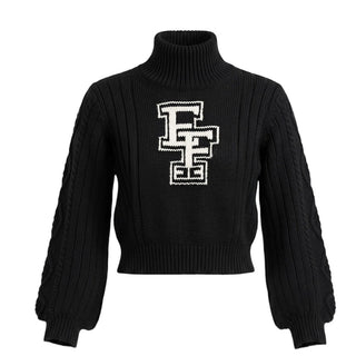 Elisabetta Franchi Rollkragenpullover EFMA141.C mit Logo