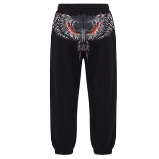 Marcelo Burlon Pantaloni Joggers Neri Con Wings F6CMJBFP041-110 Per Bambini