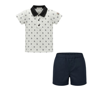 Moncler Completo Con Polo E Bermuda Per Neonato B19518805006