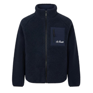 Mc2 Saint Barth Giacca Teddy blu da bambino KEY0005-00125E