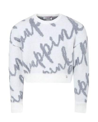 Pinko Maglia cropped con logo jacquard F4PIBGJP123