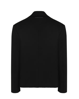 Maison Margiela Giacca nera in fresco di lana con Numeric logo M60831-MM03D