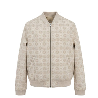 Gucci Giubbino In Denim Beige Con GG 712305-XDB8U