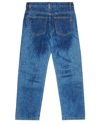 Diesel Jeans regular in blu denim con strass J00817-KXBPY