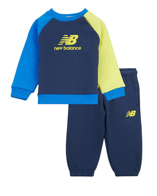New Balance Completo blu due pezzi da neonato LAKB0097