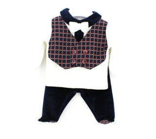 La Sartoria dei Piccoli Tutina due pezzi  ls659 con clips sul retro