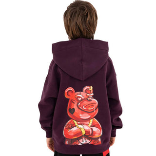 SPRAYGROUND Felpa Viola Con Cappuccio SPY1517GPRPL Per Bambini